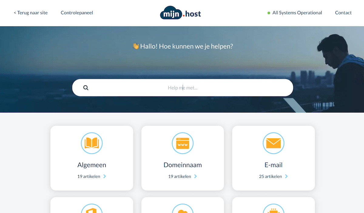 mijn.host knowledge base interface